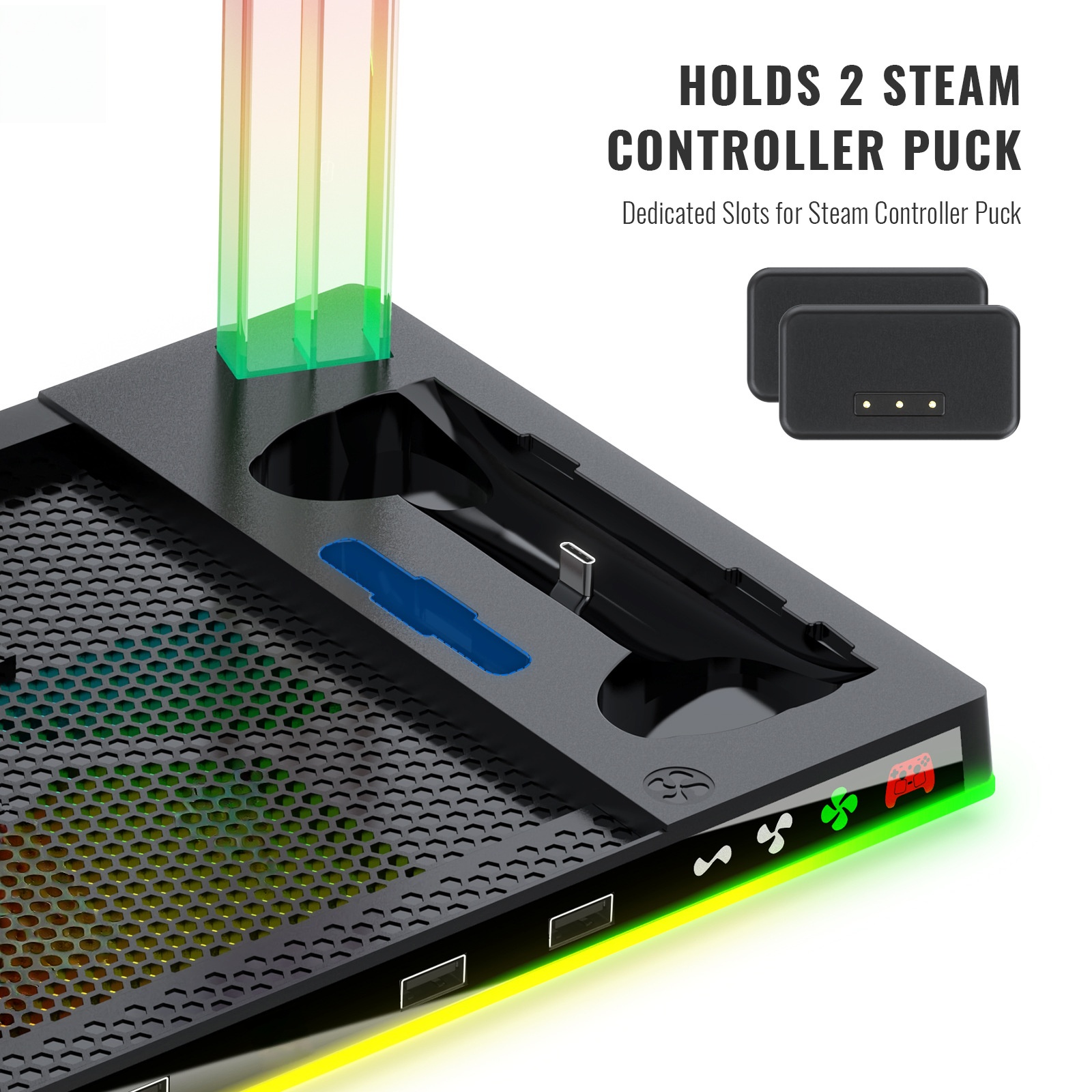 Headset Stand Rgb - Подставка для контроллера Steam с зарядной