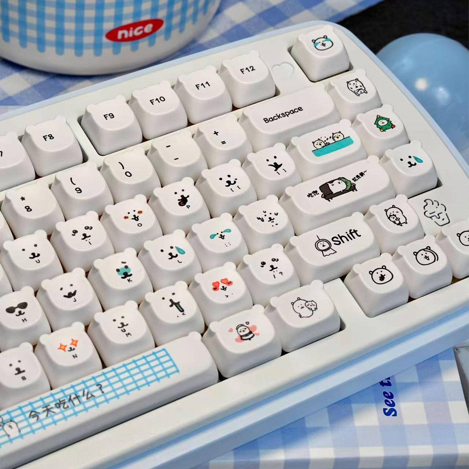 Gaming Accessories Japan - Милые мультяшные кейкапы с медведем-шутником из