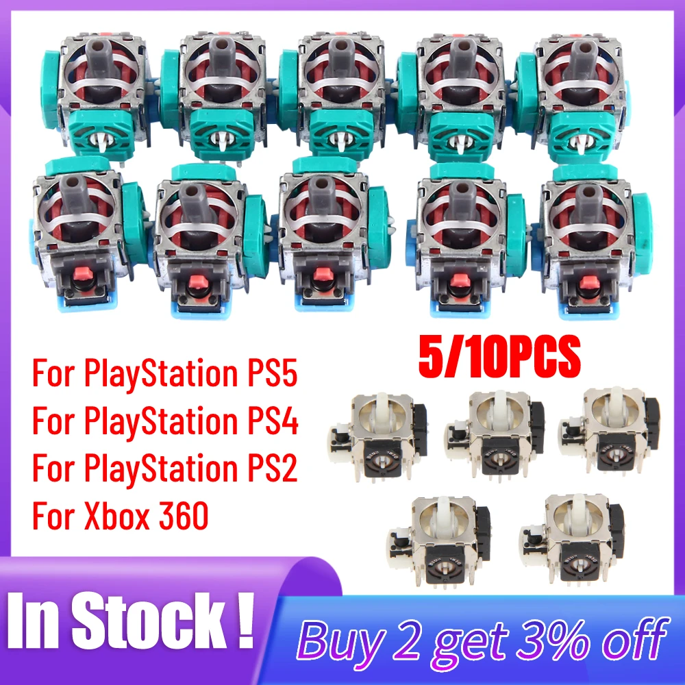 Gaming Accessories Playstation - 10/5 шт. 3D Аналоговый джойстик, сенсорный