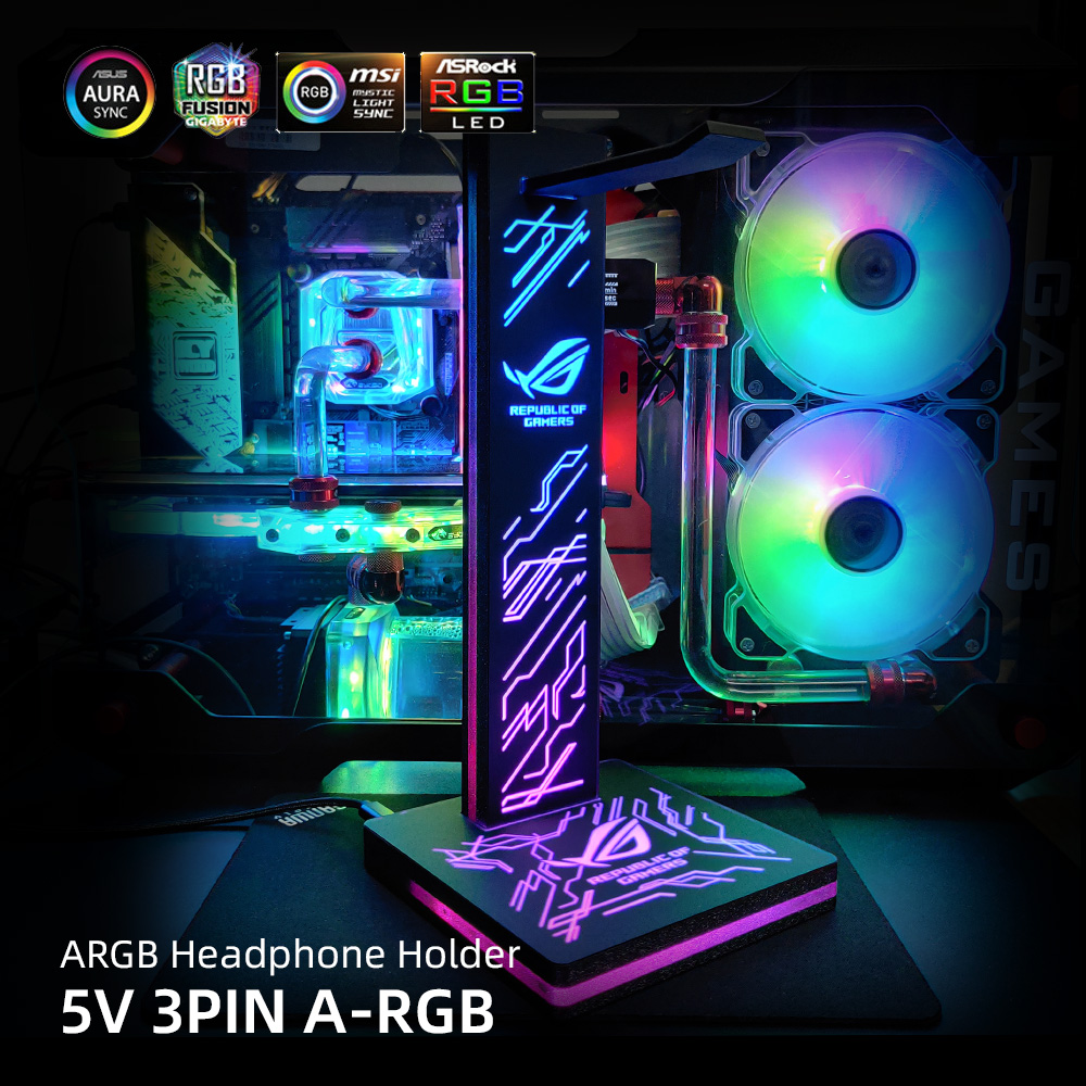 Держатель для наушников ARGB с – обзор и цена Headset Stand Rgb